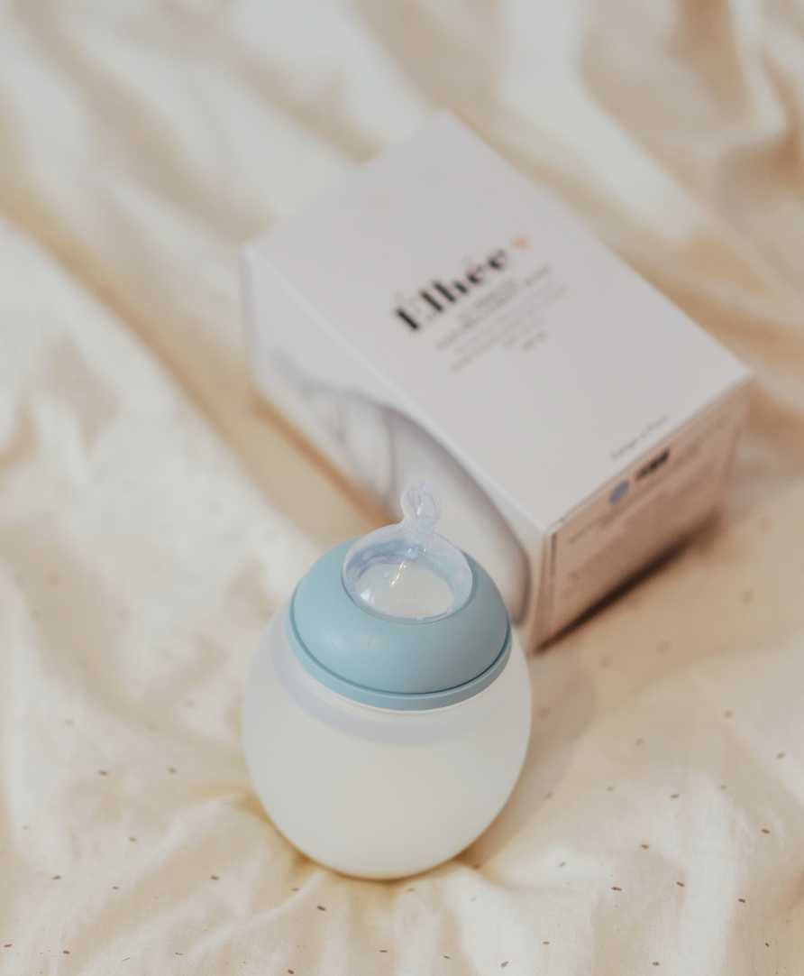 Biberon en silicone 330 ml Blue Grey
