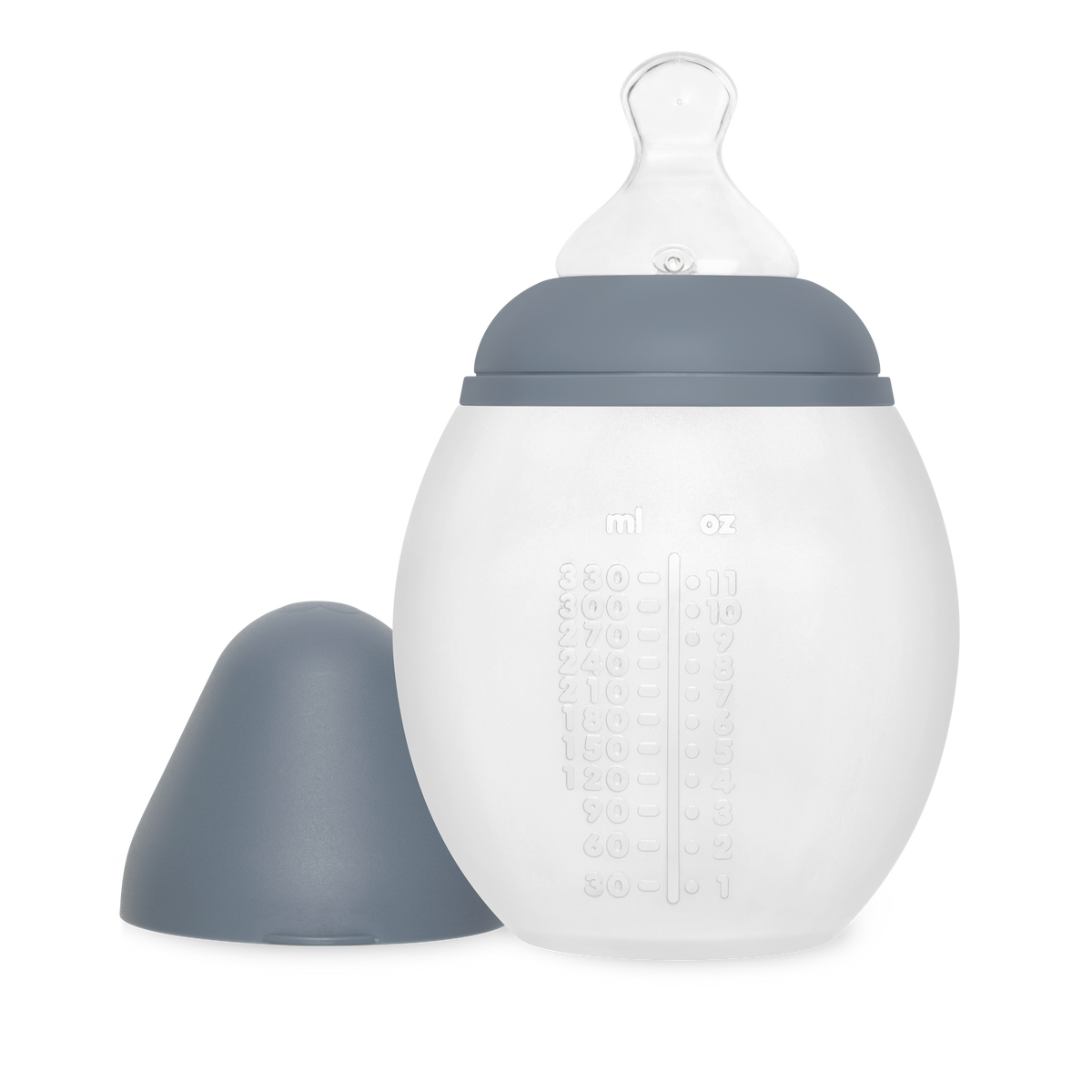 Biberon en silicone 330 ml Blue Grey