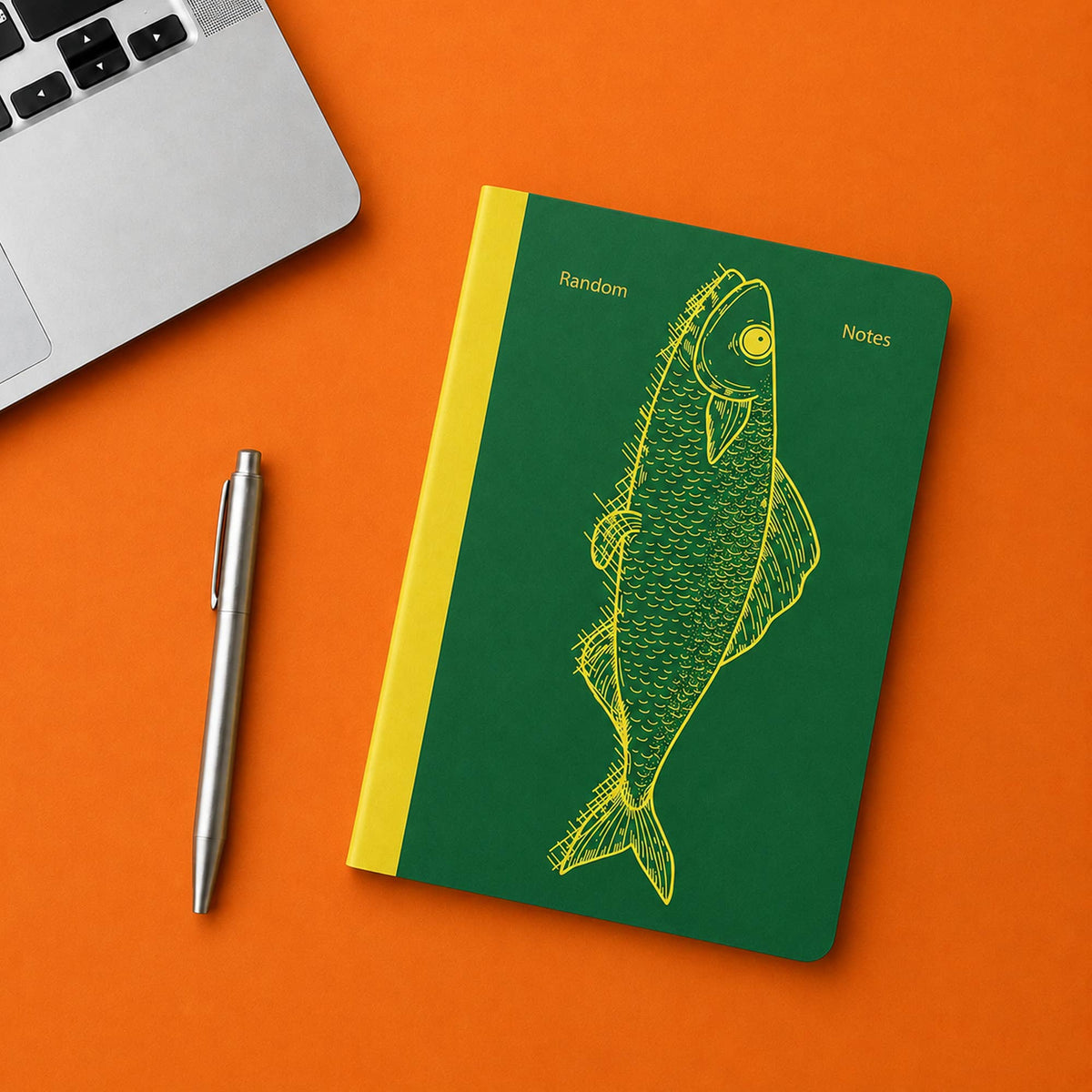 Carnet A5 Poissons vert