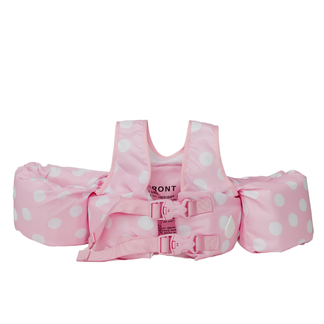 Bouée gilet enfant Pois roses (11-23 kg)