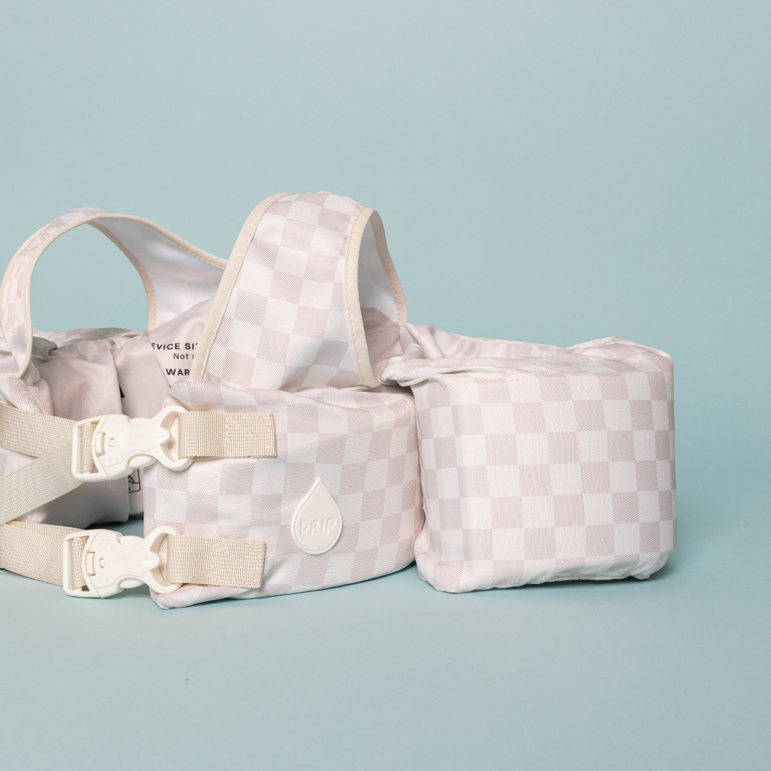 Bouée gilet enfant Carreaux crème (11-23 kg)