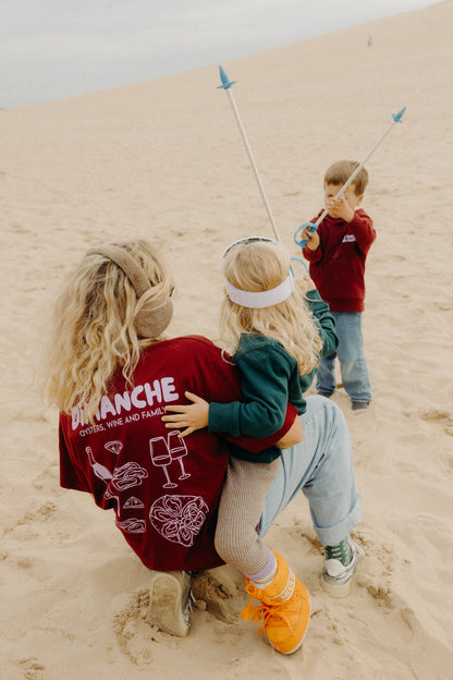 Le T-shirt "Dimanche" - Prune