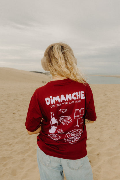 Le T-shirt "Dimanche" - Prune