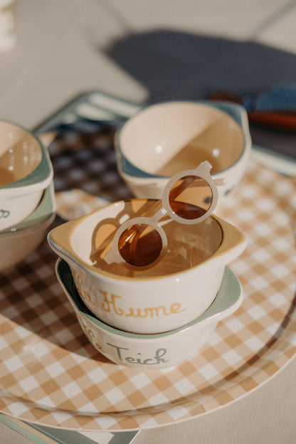 Plateau en bois : Ivre d'amour vichy 42cm
