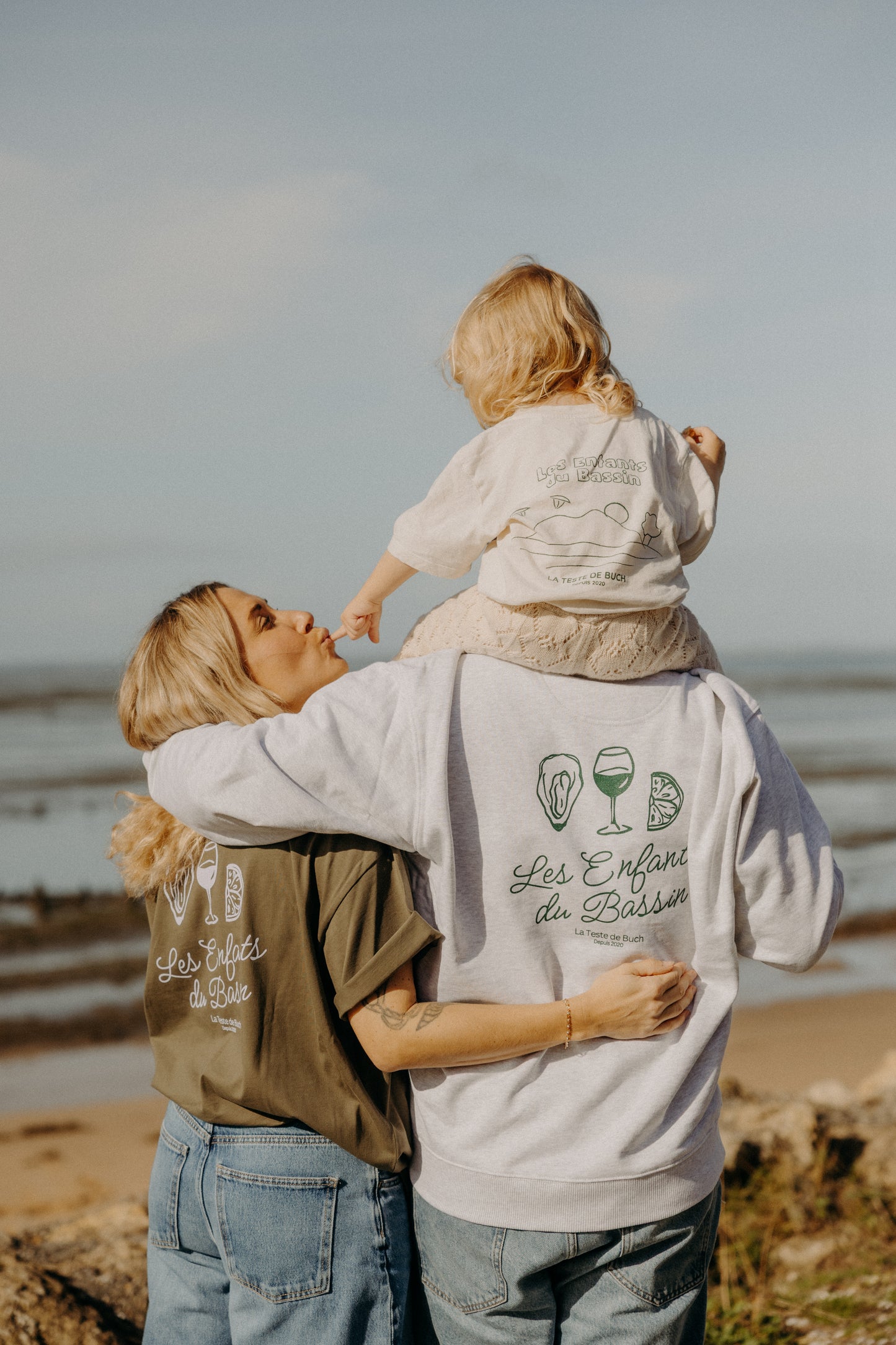 Le sweat "Dégustation" gris clair -vert