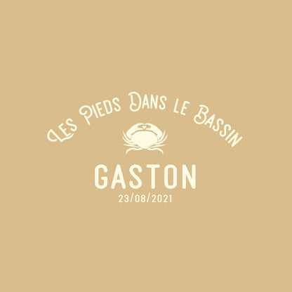 Transat Personnalisable "Les pieds dans le Bassin" : jaune