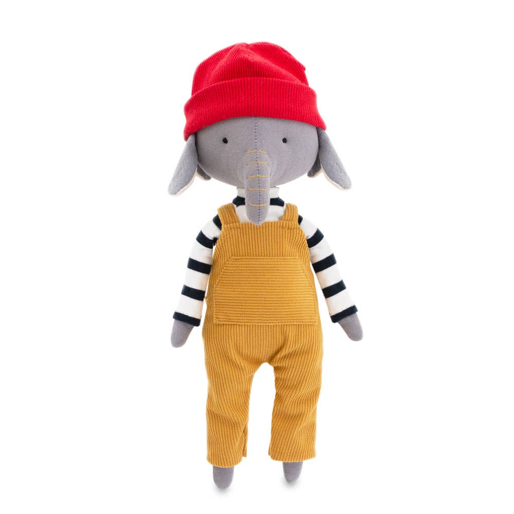 Peluche Alicio l'éléphant en coton (29 cm)