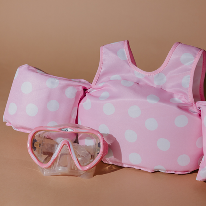 Bouée gilet enfant Pois roses (11-23 kg)