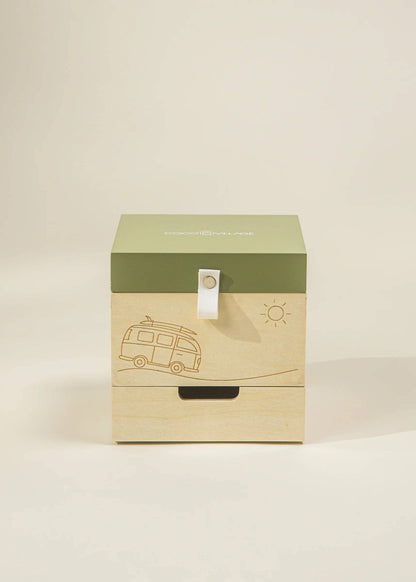 Boîte à musique souvenir en bois - Voyage