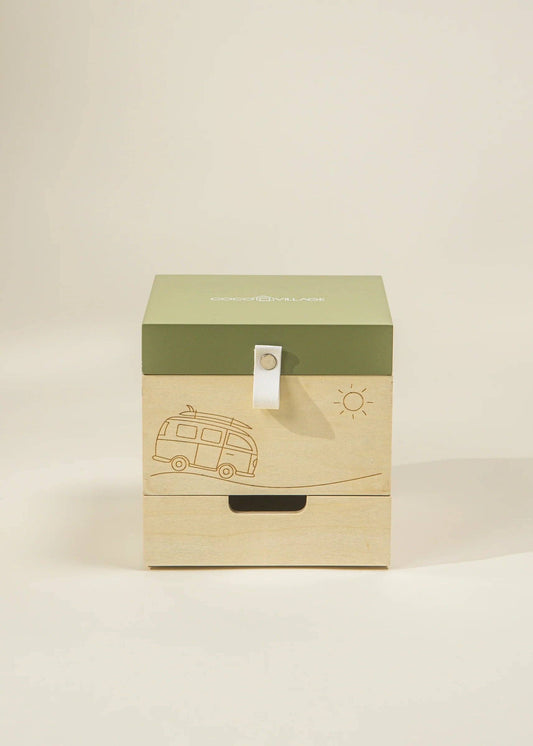 Boîte à musique souvenir en bois - Voyage