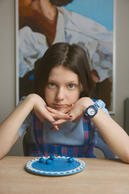 Montre enfant Blue Sunday damier bleu