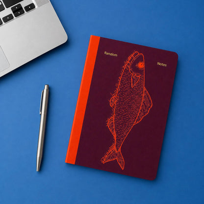 Carnet A5 Poissons violet