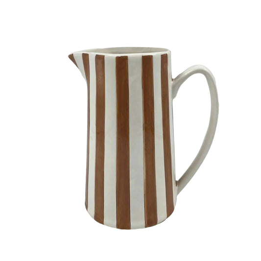 Pichet à rayures : marron