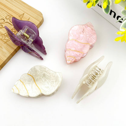 Petite pince à cheveux Coquillage violet
