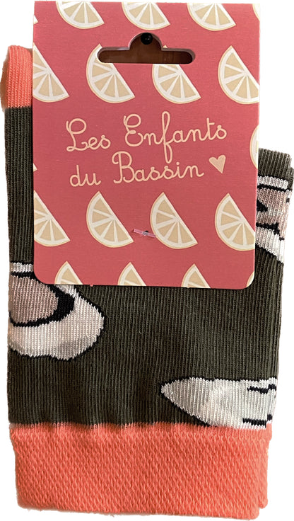 Chaussettes Huîtres - Vert/Orange
