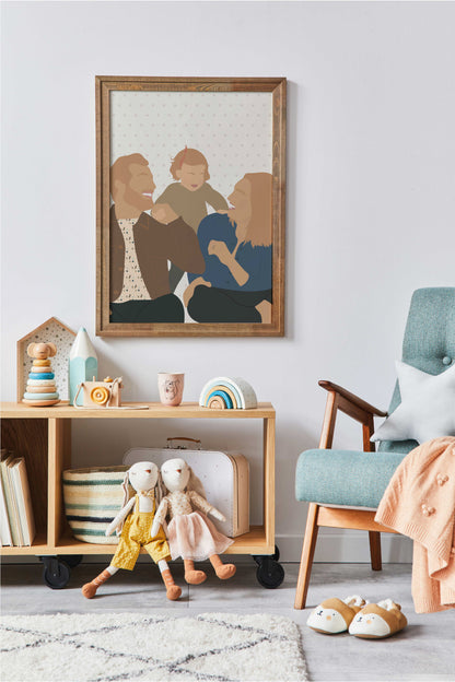Portrait de Famille : Illustration à partir d'une photo